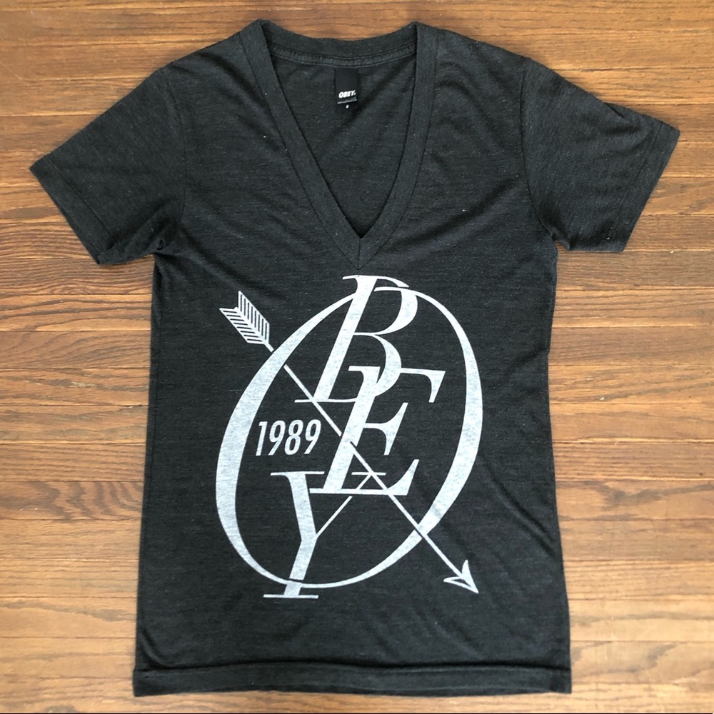 Obey V-neck T-shirt